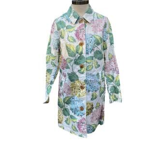 Anthropologie Hydrangea Jacket Size Small Spring Floral Garden